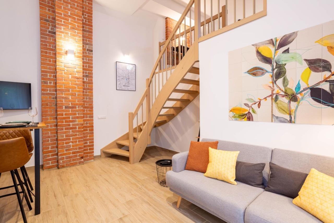 Soulscape Apartments Loft Zwickau Citycenter Mit Tg-Stellplatz, Magenta-Tv Und Klima Esterno foto